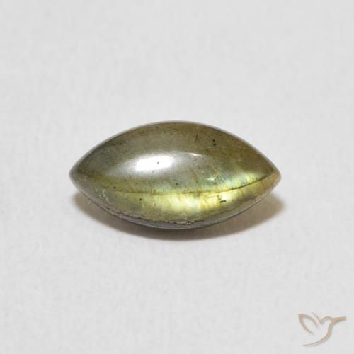 1.41ct Natural Multicolorido Labradorita, Marquesa, Translúcido