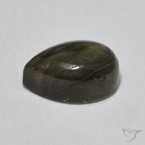 Labradorita Multicolorido Natural 4.13ct, Formato de pêra, Translúcido