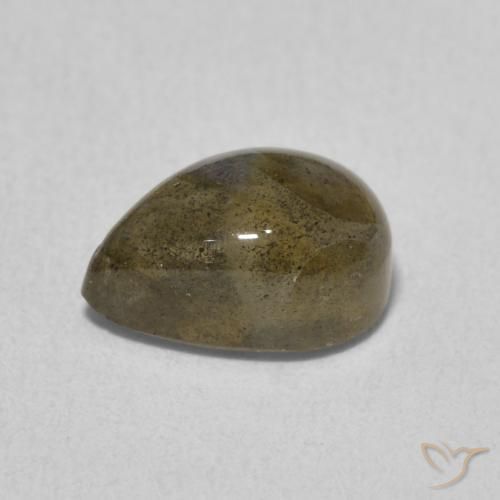 Labradorita Multicolorido Natural 2.43ct, Formato de pêra, Translúcido