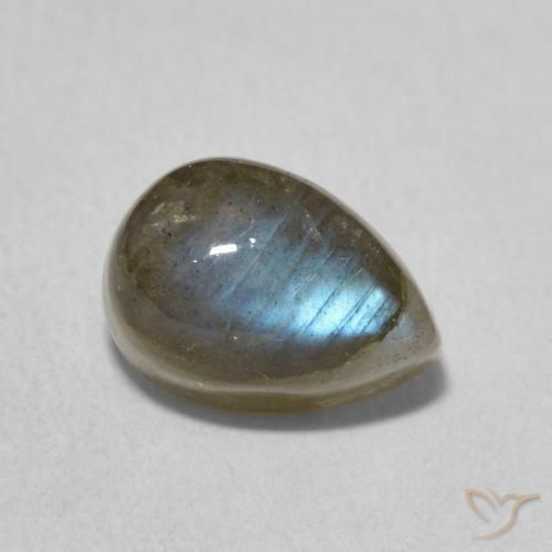 Labradorita Multicolorido Natural 2.93ct, Formato de pêra, Translúcido