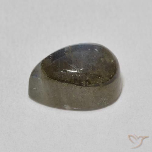 Labradorita Multicolorido Natural 2.93ct, Formato de pêra, Translúcido