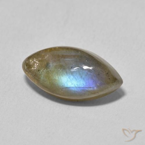 Labradorita Multicolorido Natural 5.13ct, Marquesa, Translúcido