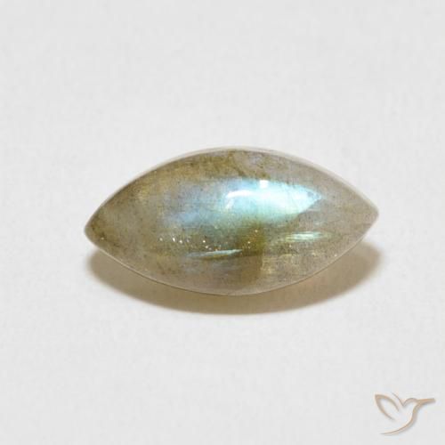 2.37ct Natural Multicolorido Labradorita, Marquesa, Translúcido