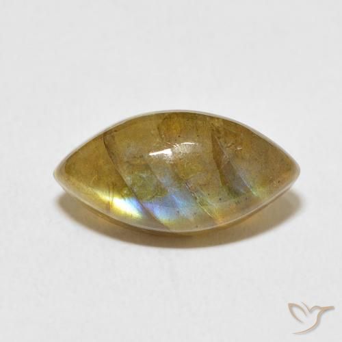 5.61ct Natural Multicolorido Labradorita, Marquesa, Translúcido