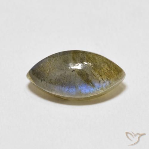 3.96ct Natural Multicolorido Labradorita, Marquesa, Translúcido