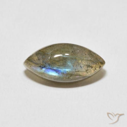 3.82ct Natural Multicolorido Labradorita, Marquesa, Translúcido