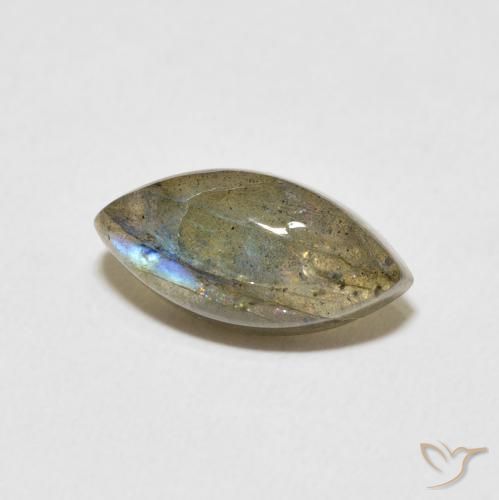 Labradorita Multicolorido Natural 3.82ct, Marquesa, Translúcido