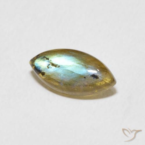 Labradorita Multicolorido Natural 0.95ct, Marquesa, Translúcido