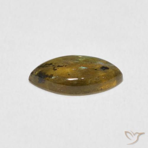 Labradorita Multicolorido Natural 0.95ct, Marquesa, Translúcido
