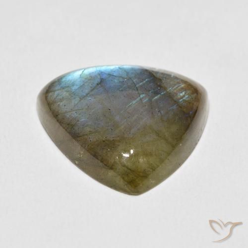 Labradorita Multicolorido Natural 13.86ct, Trilhão, Translúcido