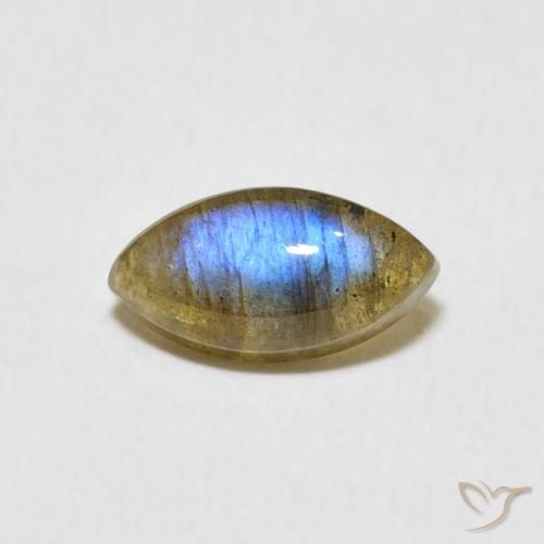 1.31ct Natural Multicolorido Labradorita, Marquesa, Translúcido