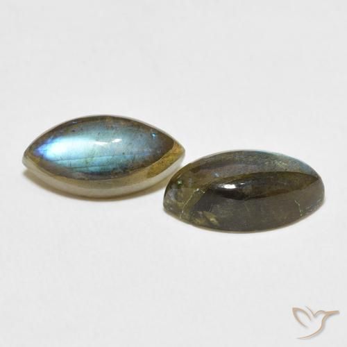 Pedras preciosas de Labradorita Multicolorido natural de 5.12 ct, Marquesa, Translúcido