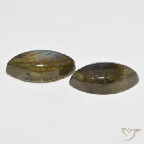 Pedras preciosas de Labradorita Multicolorido natural de 9.58 ct, Marquesa, Translúcido