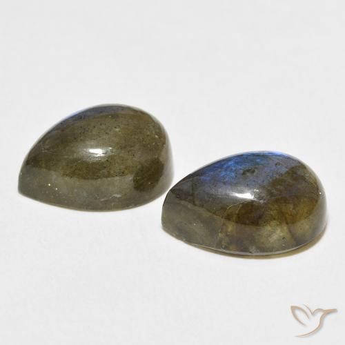 Pedras preciosas de Labradorita Multicolorido natural de 13.55 ct, Formato de pêra, Translúcido