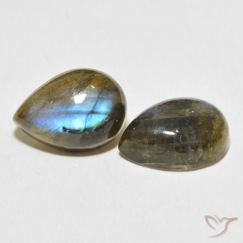 Pedras preciosas de Labradorita Multicolorido natural de 12.84 ct, Formato de pêra, Translúcido