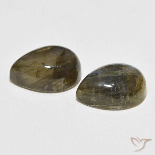 Pedras preciosas de Labradorita Multicolorido natural de 12.84 ct, Formato de pêra, Translúcido