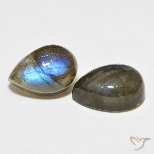 Pedras preciosas de Labradorita Multicolorido natural de 13.44 ct, Formato de pêra, Translúcido