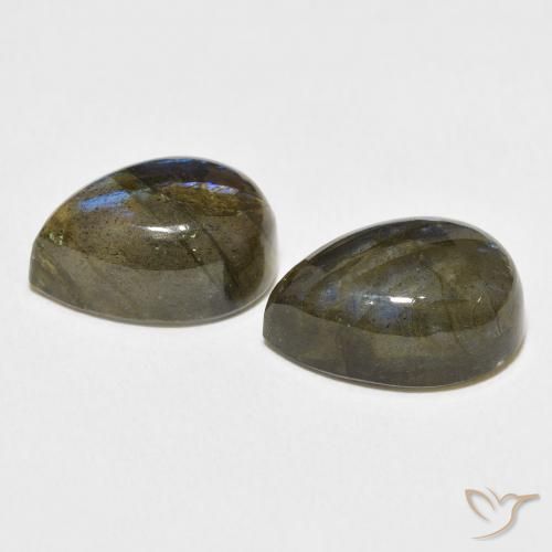 Pedras preciosas de Labradorita Multicolorido natural de 13.44 ct, Formato de pêra, Translúcido