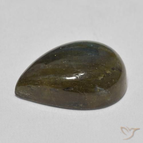 Labradorita Multicolorido Natural 11.67ct, Formato de pêra, Translúcido