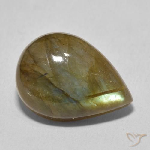 Labradorita Multicolorido Natural 12.00ct, Formato de pêra, Translúcido