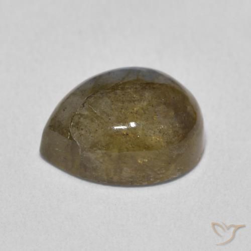 Labradorita Multicolorido Natural 3.86ct, Formato de pêra, Translúcido