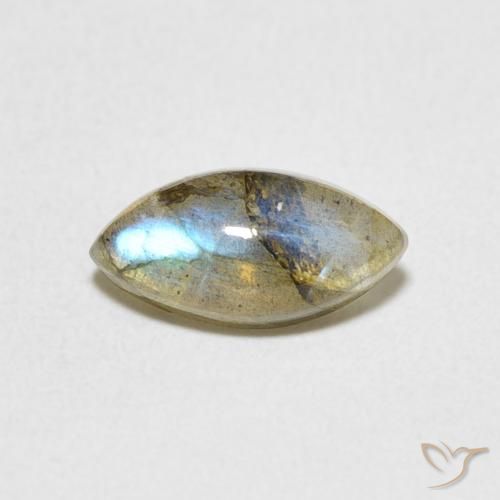 1.29ct Natural Multicolorido Labradorita, Marquesa, Translúcido