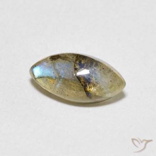 Labradorita Multicolorido Natural 1.29ct, Marquesa, Translúcido