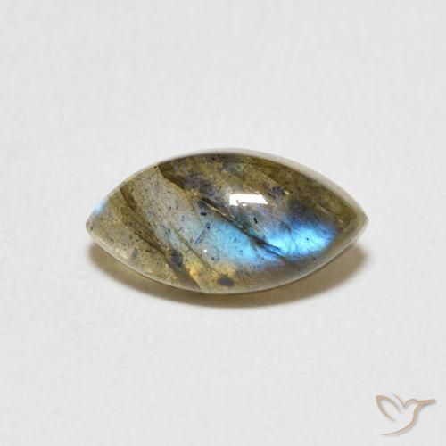 1.37ct Natural Multicolorido Labradorita, Marquesa, Translúcido