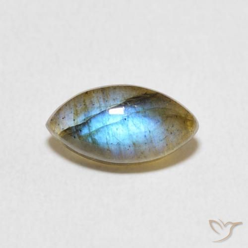 1.46ct Natural Multicolorido Labradorita, Marquesa, Translúcido