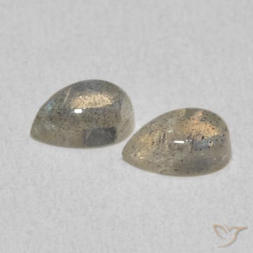 Pedras preciosas de Labradorita Multicolorido natural de 0.87 ct, Formato de pêra, Translúcido