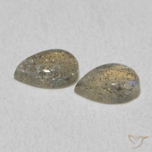 Pedras preciosas de Labradorita Multicolorido natural de 0.83 ct, Formato de pêra, Translúcido