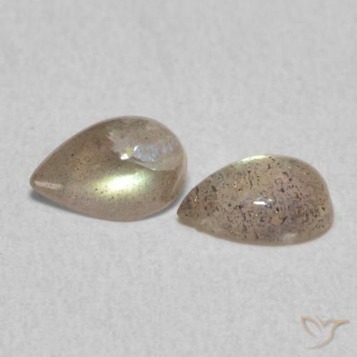 Pedras preciosas de Labradorita Multicolorido natural de 0.79 ct, Formato de pêra, Translúcido