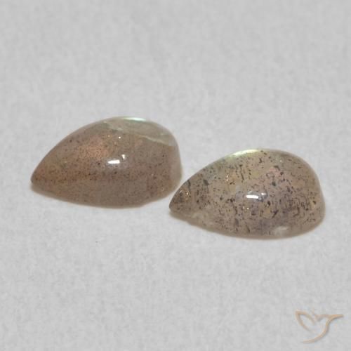 Pedras preciosas de Labradorita Multicolorido natural de 0.79 ct, Formato de pêra, Translúcido