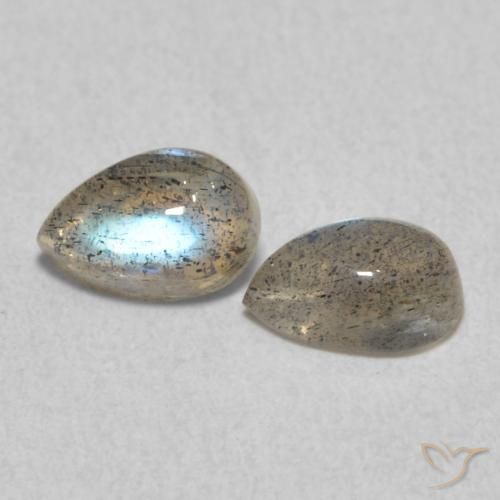 Pedras preciosas de Labradorita Multicolorido natural de 1.02 ct, Formato de pêra, Translúcido