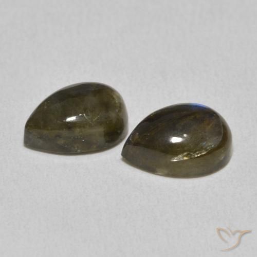 Pedras preciosas de Labradorita Multicolorido natural de 4.77 ct, Formato de pêra, Translúcido
