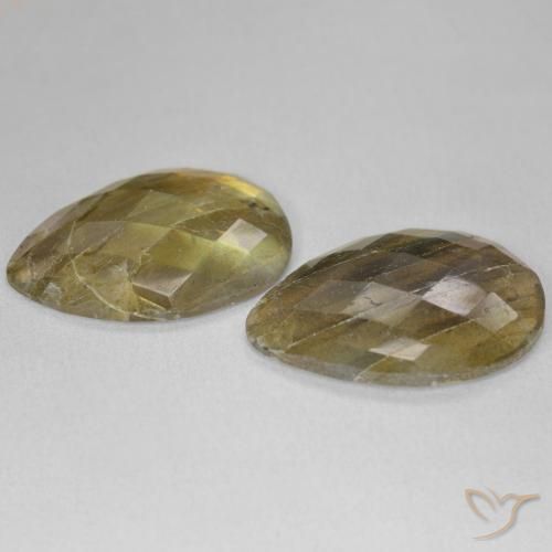 Pedras preciosas de Labradorita Multicolorido natural de 19.06 ct, Formato de pêra, Translúcido