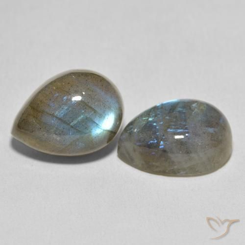 Pedras preciosas de Labradorita Multicolorido natural de 21.36 ct, Formato de pêra, Translúcido