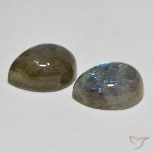 Pedras preciosas de Labradorita Multicolorido natural de 21.36 ct, Formato de pêra, Translúcido