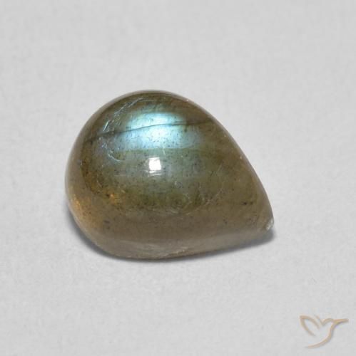 Labradorita Multicolorido Natural 1.79ct, Formato de pêra, Translúcido