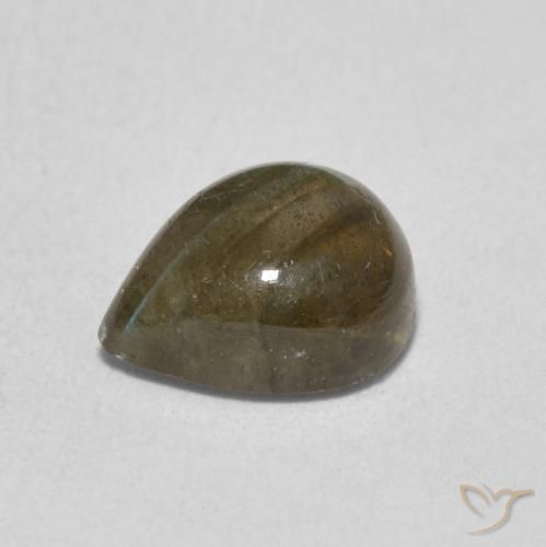Labradorita Multicolorido Natural 1.79ct, Formato de pêra, Translúcido
