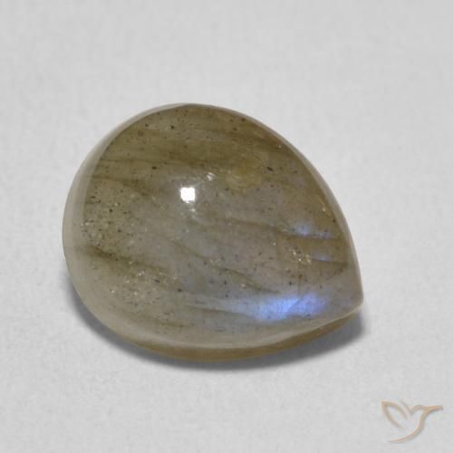 Labradorita Multicolorido Natural 4.02ct, Formato de pêra, Translúcido