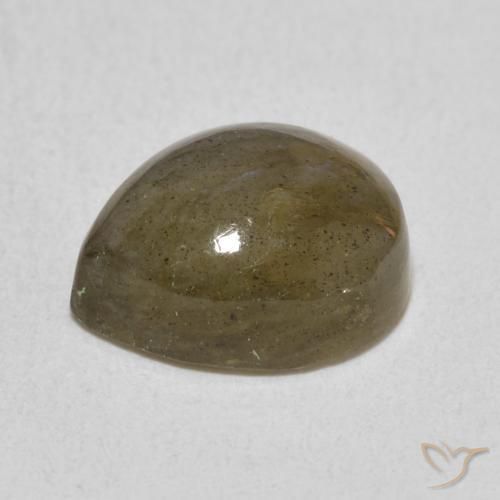 Labradorita Multicolorido Natural 4.02ct, Formato de pêra, Translúcido