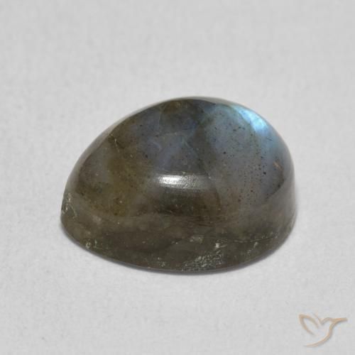Labradorita Multicolorido Natural 4.10ct, Formato de pêra, Translúcido