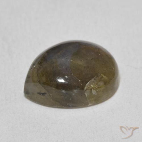 Labradorita Multicolorido Natural 3.40ct, Formato de pêra, Translúcido