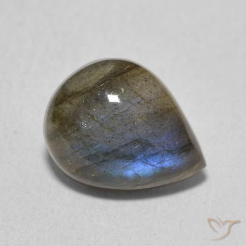 Labradorita Multicolorido Natural 2.53ct, Formato de pêra, Translúcido
