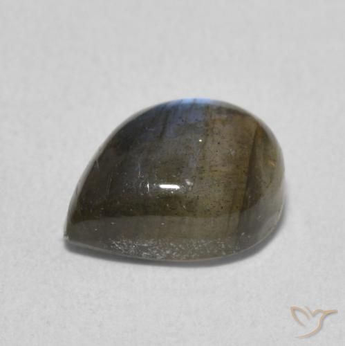 Labradorita Multicolorido Natural 2.53ct, Formato de pêra, Translúcido