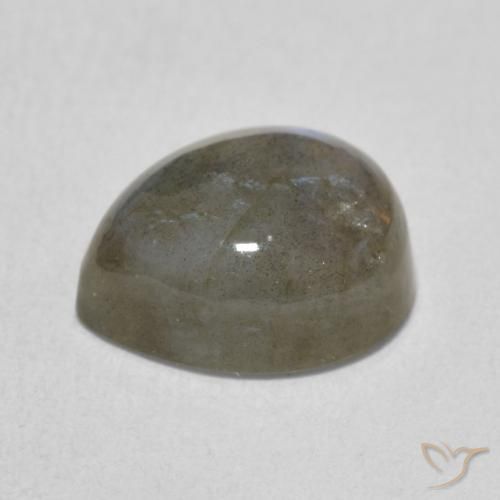 Labradorita Multicolorido Natural 4.12ct, Formato de pêra, Translúcido