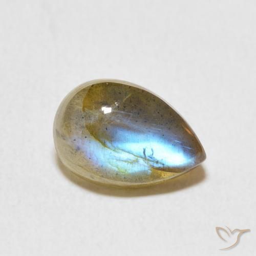 Labradorita Multicolorido Natural 2.48ct, Formato de pêra, Translúcido