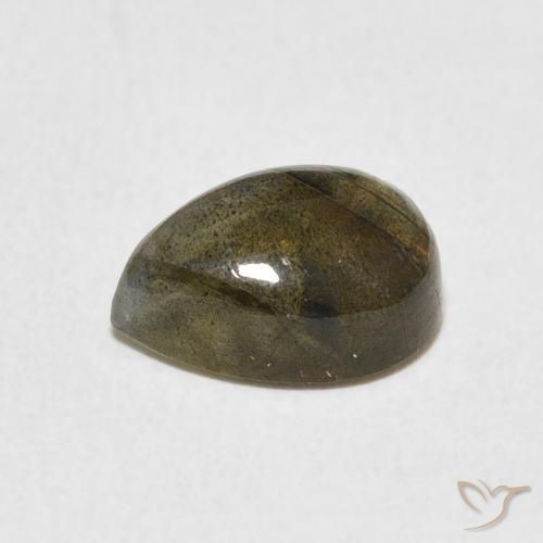 Labradorita Multicolorido Natural 2.37ct, Formato de pêra, Translúcido