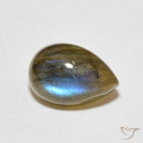 Labradorita Multicolorido Natural 2.40ct, Formato de pêra, Translúcido
